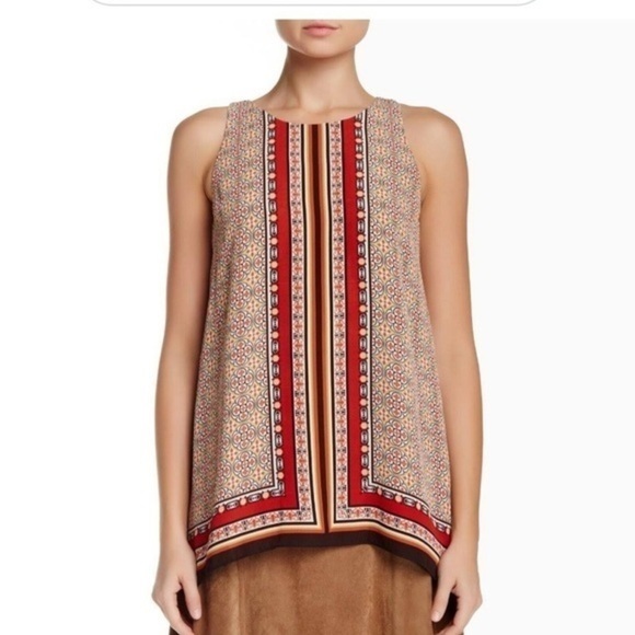 MAX Studio Sleeveless Multi-Colored Striped Blouse Size Medium - Picture 1 of 8